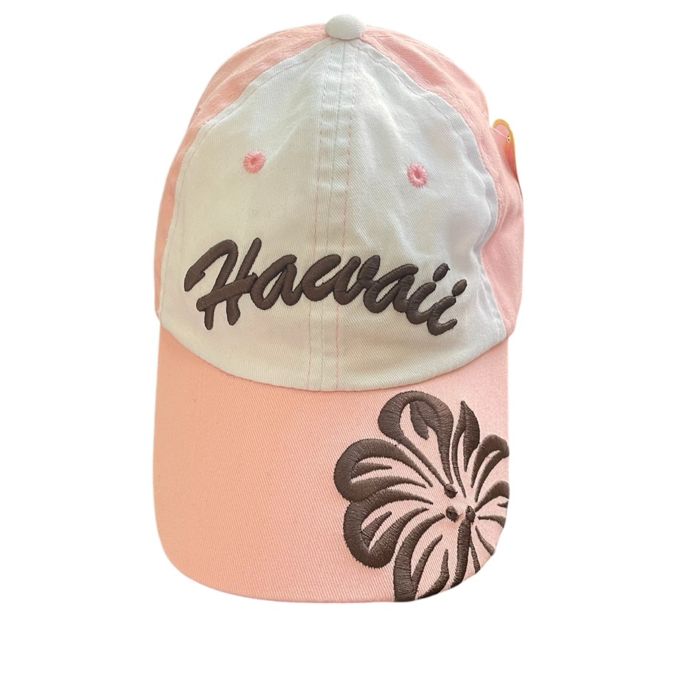 Tropical Friends - Pink and White Hawaii Cap with Floral Design - NWT
